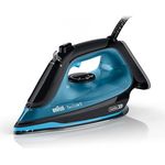 Braun Household TexStyle 5 SI5256 BL Dampfbügeleisen mit FreeGlide 3D Bügelsohle, Präzisionsspitze, Vertikaldampf, Anti-Tropf-System, 210 g/min Dampfstoß, 300ml Wassertank, 2600W, Schwarz/Blau