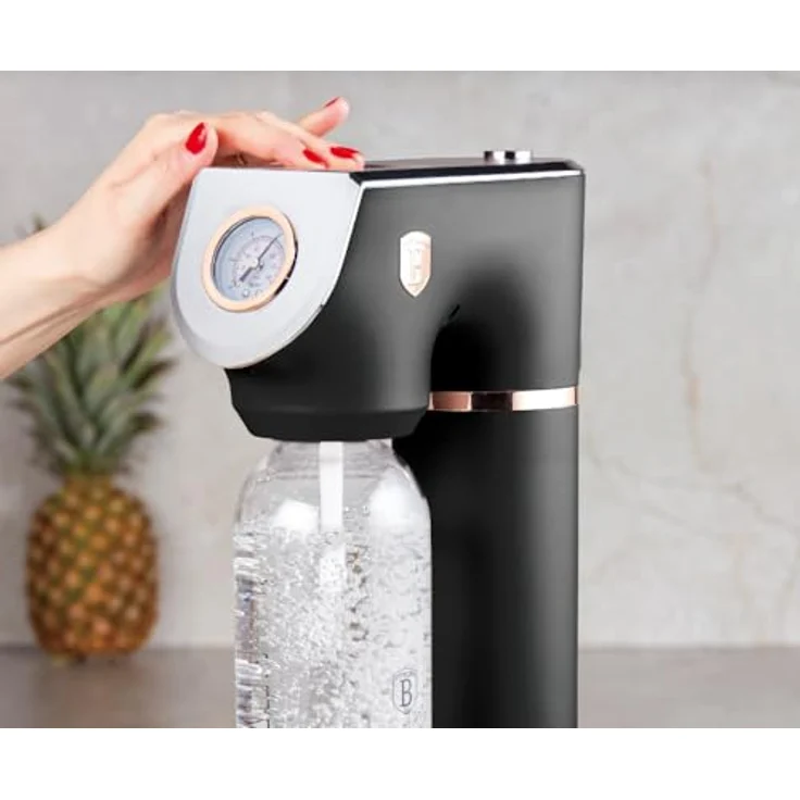 BERLINGER HAUS Sodabar Soda Maker + 2 Bottles Black Rose Collection | Umweltfreundlich und Benutzerfreundlich – Bild 5