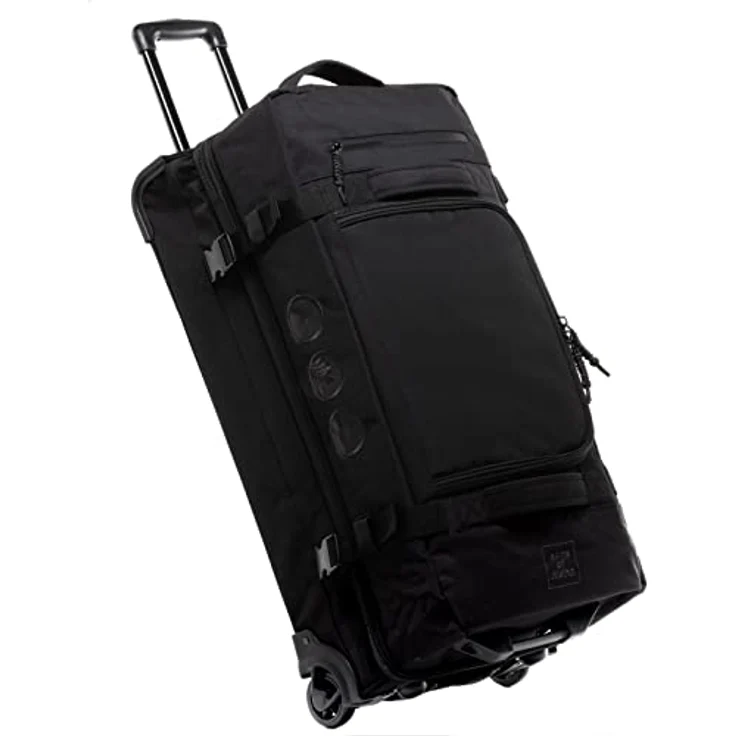 SONS OF ALOHA XXL Reisetasche mit 2 Rollen Kane Rollkoffer 80 cm Koffer Sporttasche Reise-Trolley recyceltes Meeresplastik 140L, schwarz – Bild 1