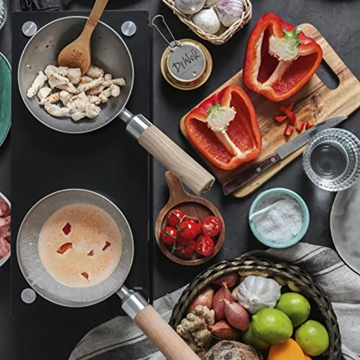 DeWok Doppel bis 4P. Set| gesundes Kochen ohne Strom & Gas ! Innenraum, Camping, Grillen, Raclette, Fondue, Wok, Tischwok – Bild 3