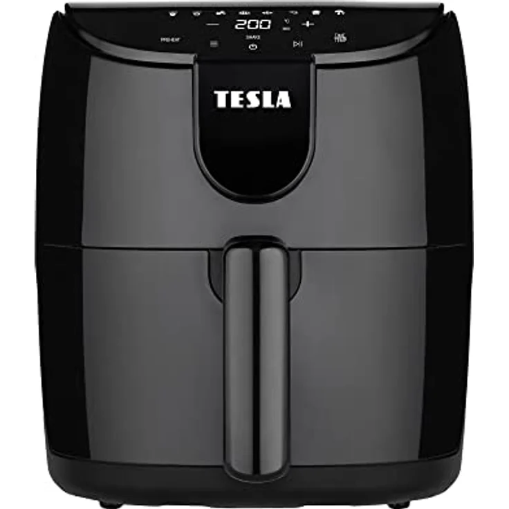 TESLA AirCook Q40 Heißluftfritteuse mit Digitalem LED-Touchscreen, 4 Liter Fassungsvermögen, 8 Programmen, Vorheizen & Warmhalten, 60-Minuten-Zeitgeber, 1 500 W, Schwarz – Bild 1