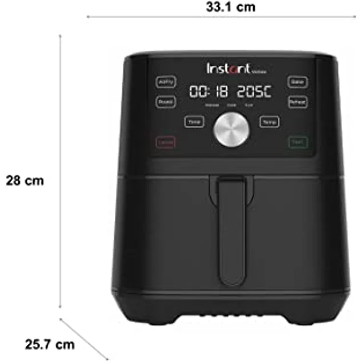 Instant Vortex IP 140-3093-01 6 Plus 6-in-1-Heißluftfritteuse 1700W, 5,7L - Heißluftfrittieren, Backen, Braten, Grillen, Dehydrator und Speisenwärmer, schwarz – Bild 6