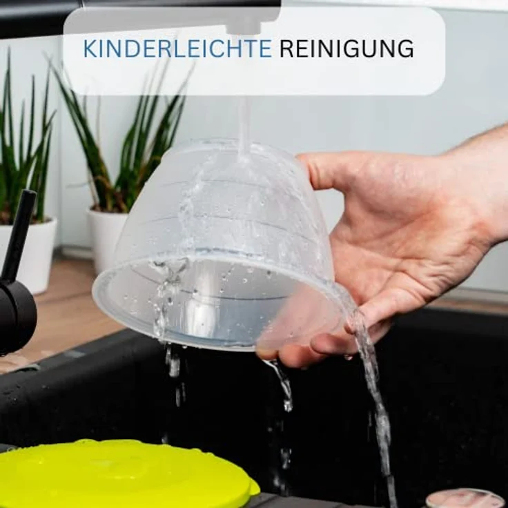 Westmark Vorratsdose/Servier-Schüssel mit Deckel und Sieb/Seiher, 3 teilig, Fassungsvermögen: 4,4 Liter, Kunststoff, BPA-frei, Olympia, Farbe: Transparent/Grün, 2418227A – Bild 5