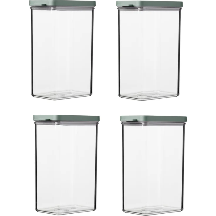 Mepal Omnia Vorratsdosen Set Nordic Sage 4-teilig | 2000 ml | luftdicht stapelbar modernes Design – Bild 1
