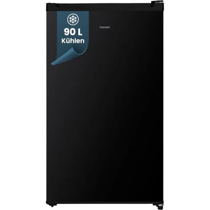 homeX CS0881-B Kühlschrank ohne Gefrierfach, 90L Nutzinhalt, freistehend, kompakt, schwarz