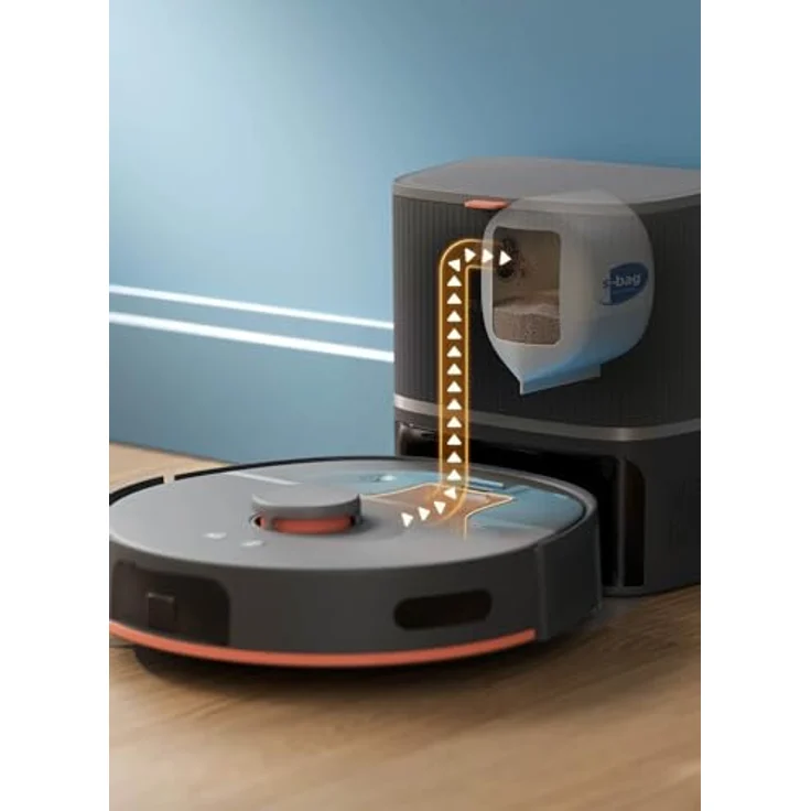 Philips Nass-Trocken-Saugroboter XU5100/10 5000 Series, 10.000 Pa Saugkraft, doppelter Wischmopp, inkl. Entleerungsstation, LDS-Radarnavigationssystem, HomeRun App, mit Beutel – Bild 3