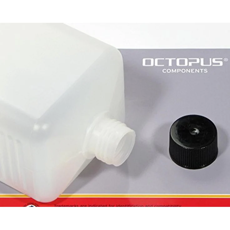 Octopus 10x 1000ml Kunststoffflaschen mit schwarzen Schraubverschlüssen, HDPE Plastikflaschen, lebensmittelecht, inkl. Beschriftungsetiketten – Bild 5