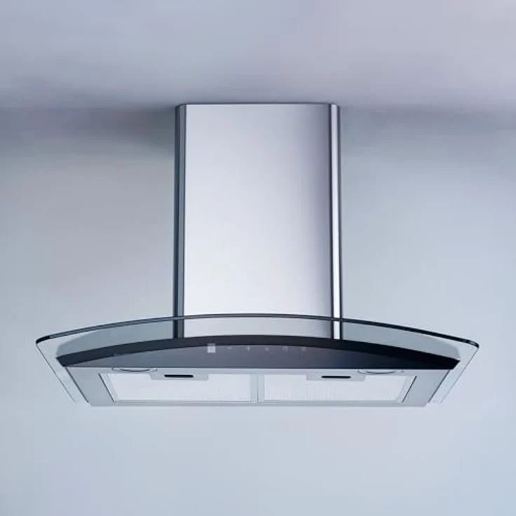 NEG Dunstabzugshaube NEG3860WH2, Wandhaube 60 cm Edelstahl mit Glasschirm, Sensor-Touch, 2 Boost Powerstufen bis 787 m³/h, 10-lagige Metall-Fettfilter – Bild 3