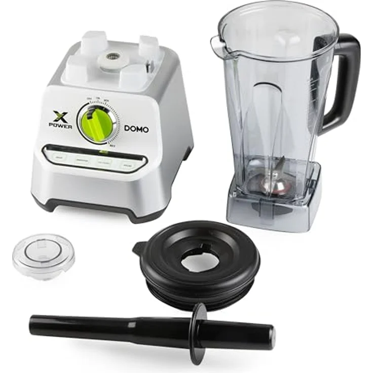 DOMO DO747BL Xpower Standmixer, 1500 W, 2 L Tritan-Behälter, Weiß, 4 Programme, leises Mixen – Bild 3