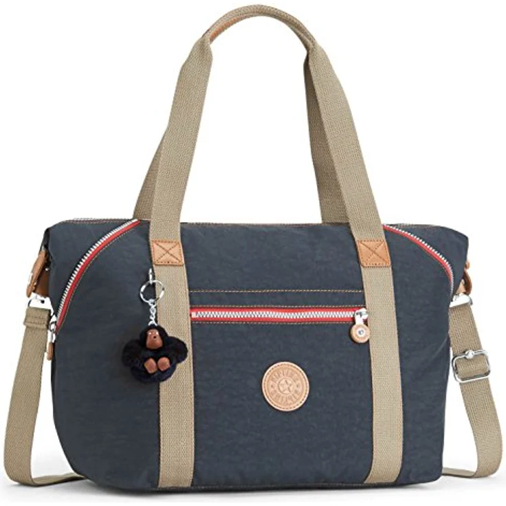 Kipling Classics Basic Art Schultertasche, 35 cm, mit abnehmbarem Umhängeriemen und sechs Nebenfächern, Blau – Bild 8