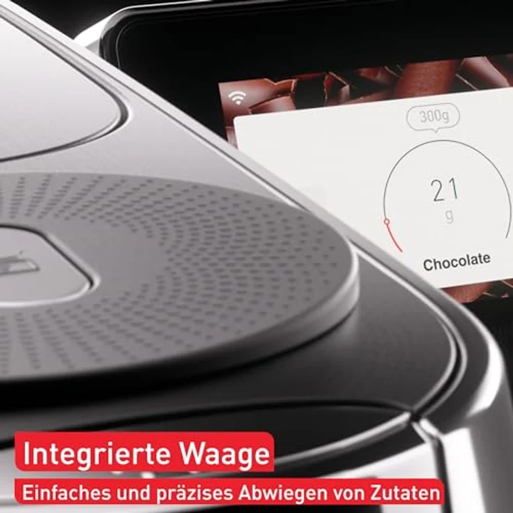 Tefal I-Coach Touch +, Küchenmaschine mit integrierter Waage, 25 Automatikprogrammen, 5,5-Liter-Schüssel, WiFi-Verbindung, 4,3'' Touchscreen, 1200 Watt, Schwarz, QB960DF0 – Bild 3