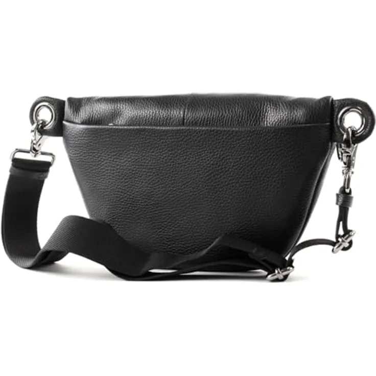 Mandarina Duck Mellow Leather Gürteltasche, 30 cm, 100% Leder, schwarz – Bild 5