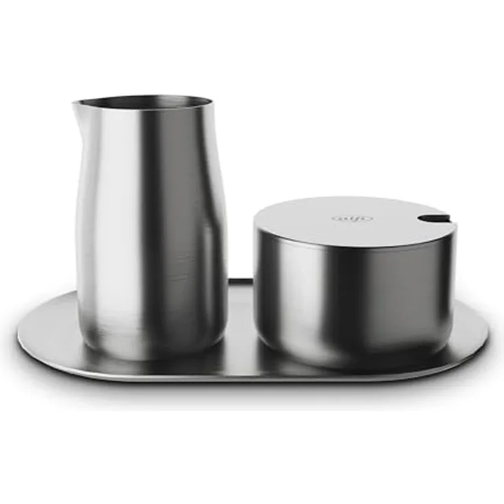 alfi MILK AND SUGAR SET, hochwertiges Edelstahl-Milch- und Zuckerset, langlebig, matt