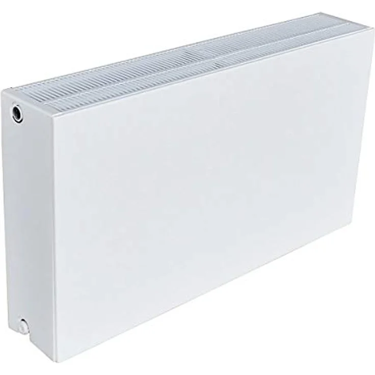 Universal-Planheizkörper 33/600/800-6 Anschlüsse: 2x recht ½“IG, 2x links ½“IG, 1x Doppelanschluss (2x ½“IG) Unterseite ein - Verkehrsweiß (RAL 9016) - qpool24 – Bild 1