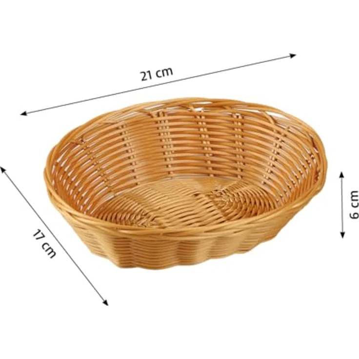 KESPER® Brotkorb, Kunststoff (PE) 10er Set, spülmaschinengeeignetes Brotkörbchen aus hochwertigem Kunststoffgeflecht – Bild 2