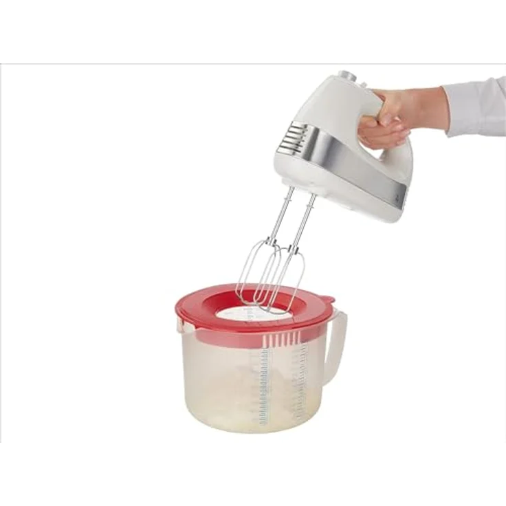 Leifheit 3in1 Messbecher 2,2L Rührbecher mit Sprützschutz und Verschlussdeckel zum Aufbewahren, mit verstellbarem Ausguss, gummierter Boden, spülmaschinengeeignet, ideal zum Backen und Kochen – Bild 3