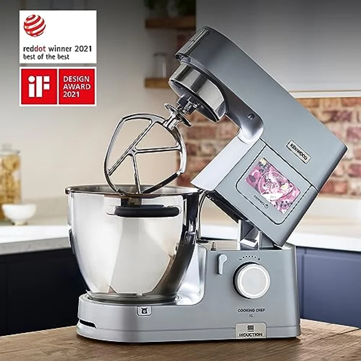 Kenwood KCL95.424SI Cooking Chef XL Titanium Küchenmaschine, 1500W, 6,7L Schüssel, silber, Serie: Titanium Chef XL – Bild 8