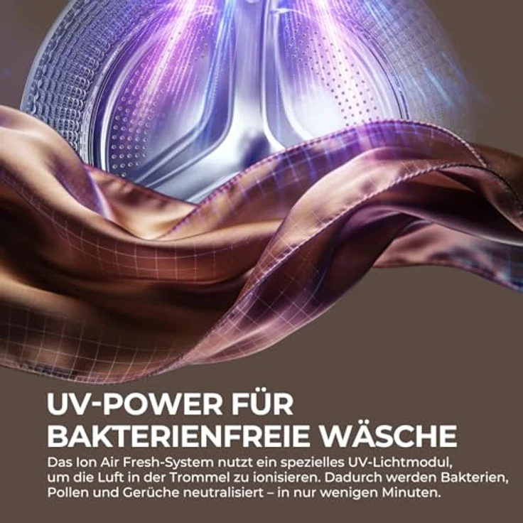 Haier HD90-B667U1, Wärmepumpentrockner 9kg mit hOn-App, Knitterschutz, Weiß – Bild 6