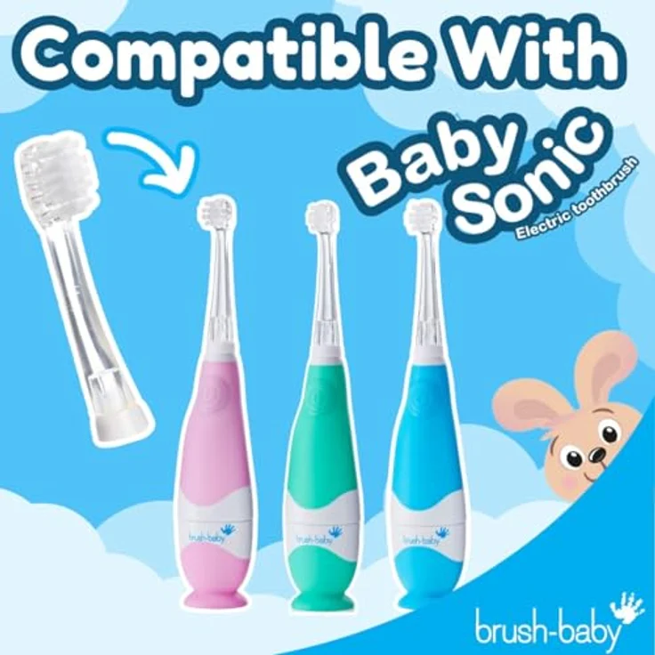 Brush-Baby, Zahnbürstenkopf, BabySonic (4 x) – Bild 2