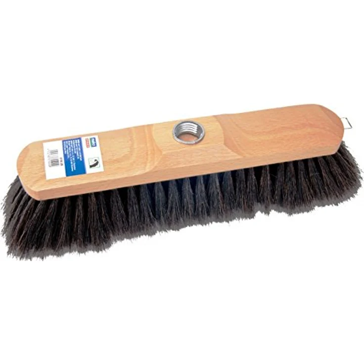 mako Rosshaar Staubbesen Besenkörper, 28 cm breit, aus Naturholz, langlebig und umweltschonend – Bild 2