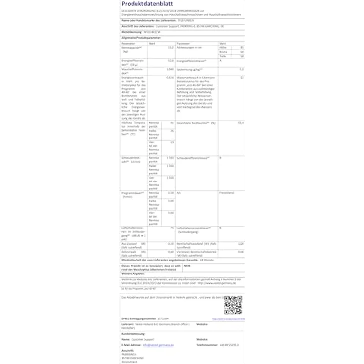 Telefunken W1014AS1W, 10 kg Frontlader Waschmaschine mit 1400 U/Min, Dampffunktion, Inverter Motor und AquaStop, weiß – Bild 18
