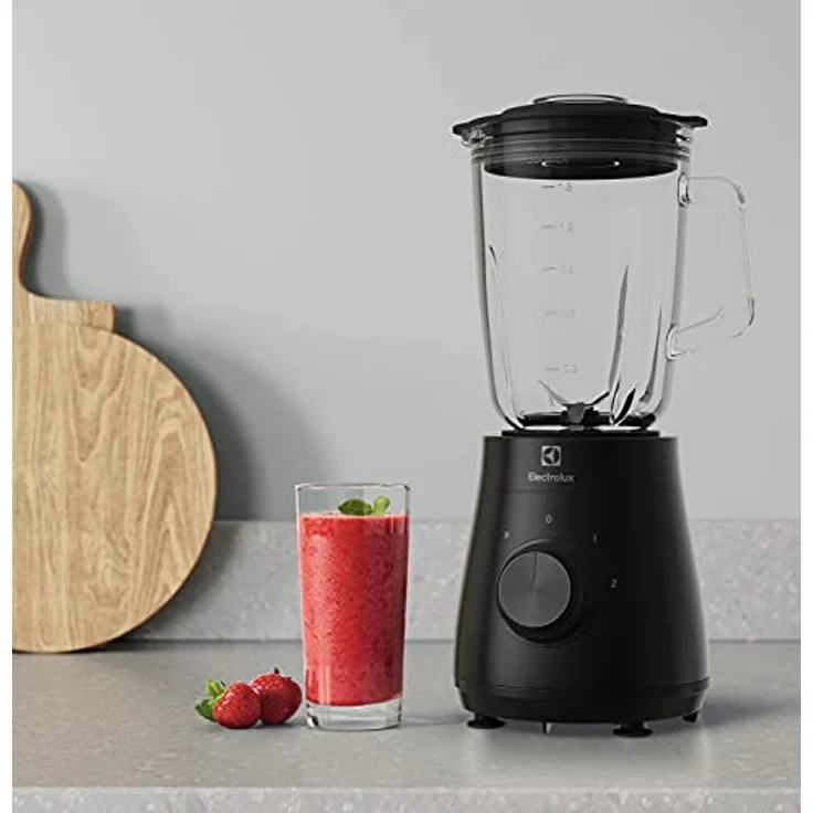 Electrolux E3TB1-4GG Standmixer, 500 Watt, 1,5 Liter, Puls-Funktion, Deckel, Drehregler, schwarz – Bild 4