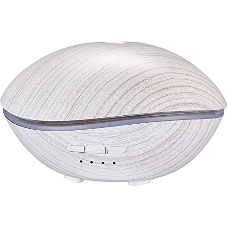 Sixtol Aroma Diffuser, Aromazerstäuber in Steinweiss Holz, 500 ml, mit Lichteffekten und elegantem Design – Bild 1