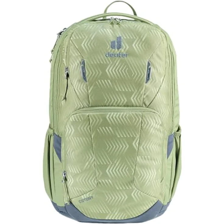 Deuter Cotogy Freizeitrucksack, ergonomischer Schulrucksack aus 100% recyceltem PET, grün-grau mit vielseitigen Taschen und rückenschonendem Tragekomfort – Bild 2