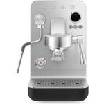 Smeg EMC02BLMEU Minipro-Espressomaschine, Plastic mit leistungsstarker 15-Bar-Pumpe und professionellem 58-mm-Siebträger