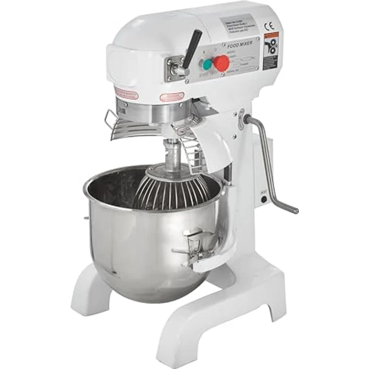GastroHero Planetenrührwerk 20L, professionelle Teigknetmaschine mit 3 Geschwindigkeitsstufen und Edelstahlkessel – Bild 1
