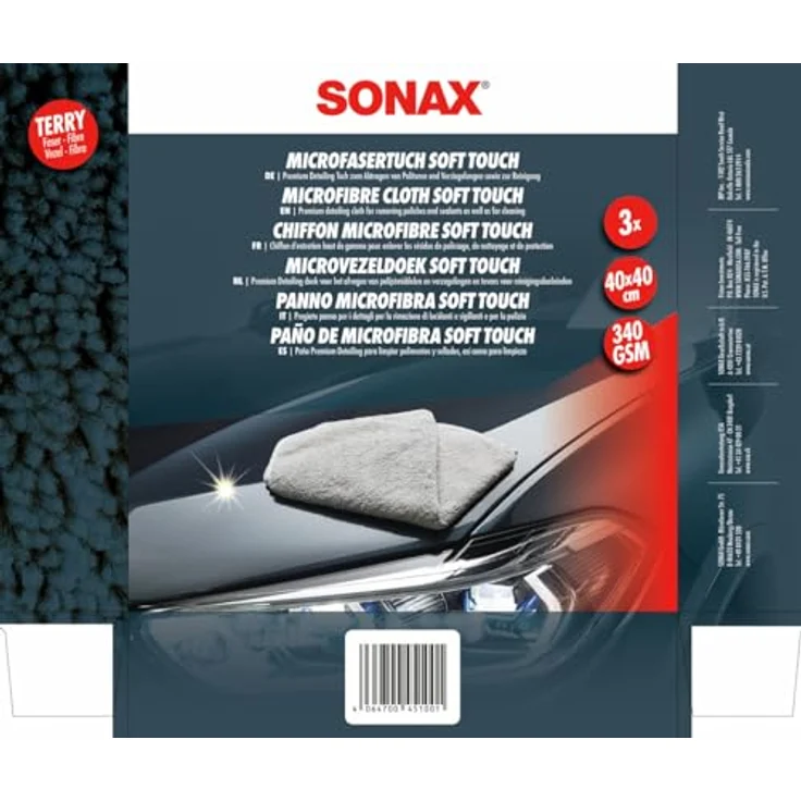 SONAX 04510000 MicrofaserTuch soft touch 3 Stück – Bild 2
