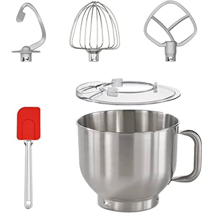 CASO KM 1800 Black-E, Edle Küchenmaschine mit mattschwarzem Alu-Guss-Gehäuse und starken 1800 Watt, 6 l Edelstahlschüssel, 10 Geschwindigkeitsstufen, Touch-Bedienung,planetarisches Rührwerk – Bild 5