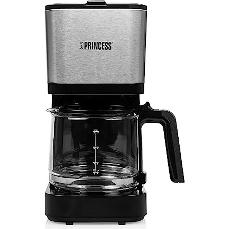Filterkaffeemaschine Schwarz mit Edelstahl - Permanentfilter & Glaskanne für 12 Tassen – Bild 4
