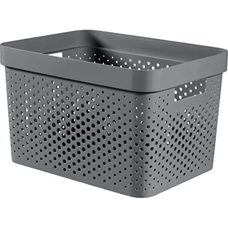 CURVER | Behälter Infinity 17 l, Anthrazit, 35,5 x 26,2 x 21,9 cm, recycelter Kunststoff, 245661, One Size