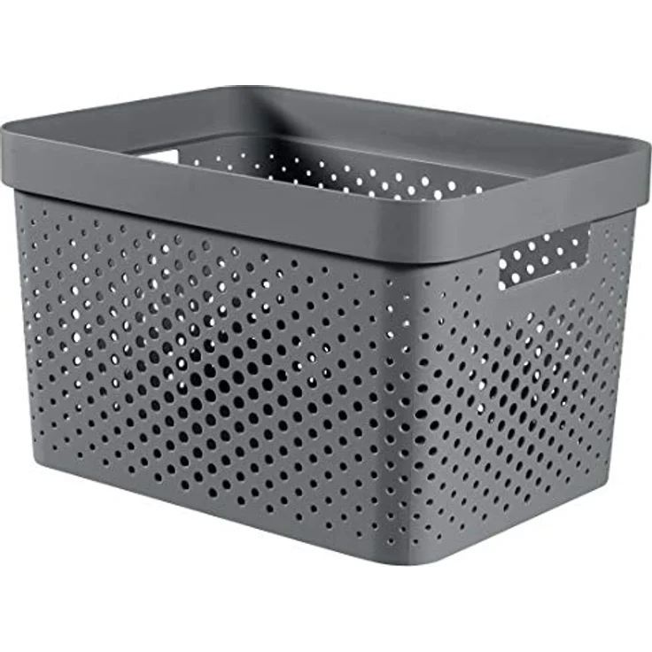 CURVER | Behälter Infinity 17 l, Anthrazit, 35,5 x 26,2 x 21,9 cm, recycelter Kunststoff, 245661, One Size – Bild 1