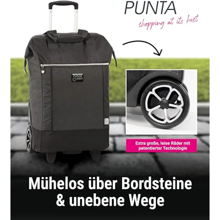 Punta Shopping Roller, dunkelgrau, 38x62x28cm – Bild 3