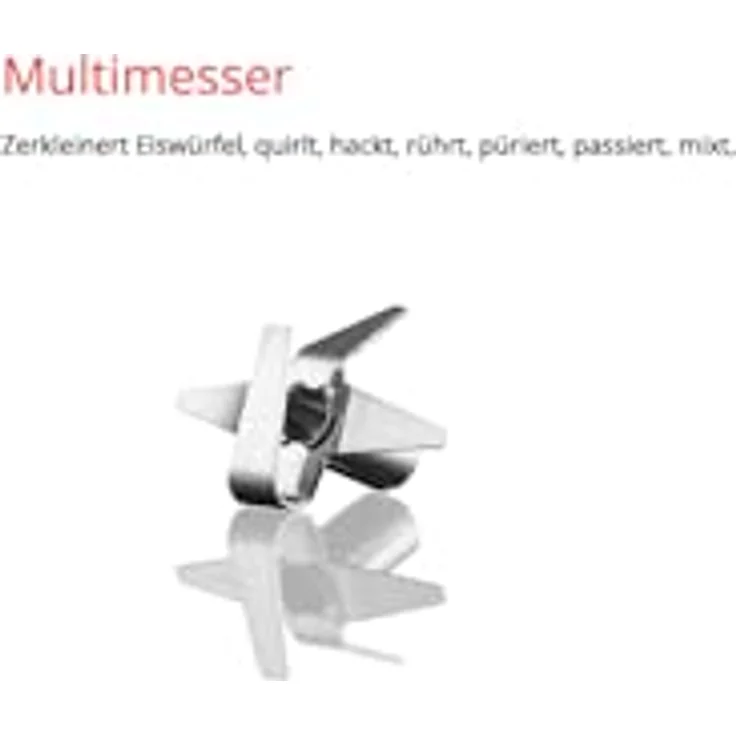 Esge 90880 P 350 Profi Stabmixer, 350 Watt, Spiralkabel, Multimesser, 2 Leistungsstufen, weiß, grau – Bild 3