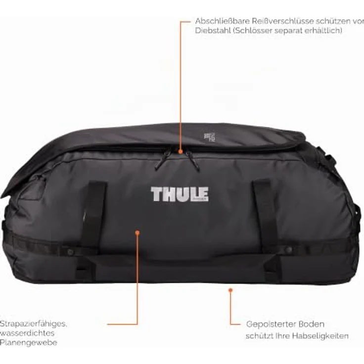 Thule Chasm Weekender Reisetasche 58 cm, schwarz, 100% Polyester, kompakte Reisetasche für Wochenendtrips – Bild 2