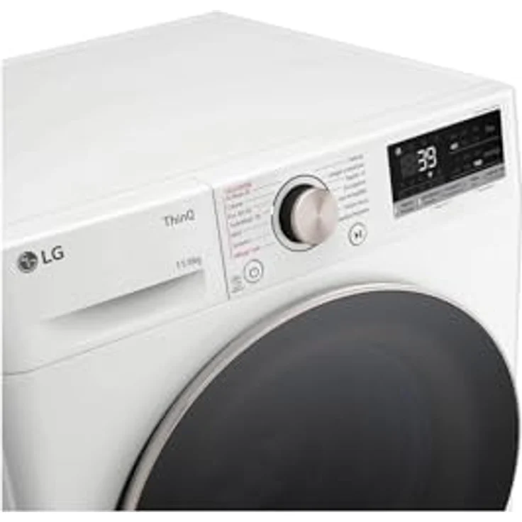 LG D4R7011TSWG Waschtrockner Freistehend, 11 kg Wasch- und 6 kg Trockenkapazität, 1400 U/min, Inverter Direct Drive, Schwarz-Weiß, Energieeffizienzklasse D – Bild 3