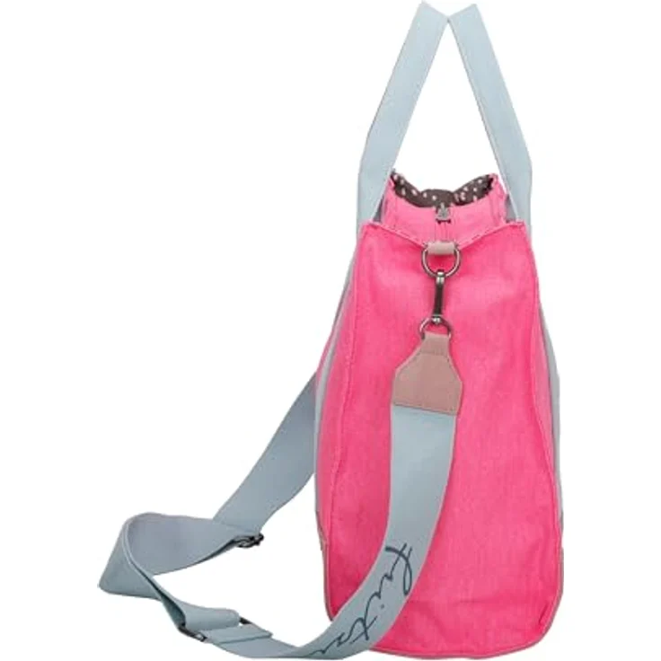 Fritzi aus Preußen Handtasche, große Canvas Handtasche 40 cm, pink, abnehmbarer Schulterriemen, crossbody tragbar – Bild 5