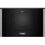NEFF NL4WR21N1 Einbau-Mikrowelle N70, Integrierbare Mikrowelle ohne Grill 40 x 60cm, Full Touch TFT-Display, Automatikprogramme, Easy Clean, LED-Innenbeleuchtung, Edelstahl