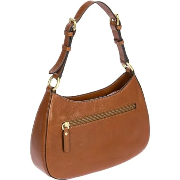 Brics Volterra Schultertasche, Leder 29 cm, Braun, mit praktischen Reißverschluss und zusätzlichem Außenfach – Bild 4