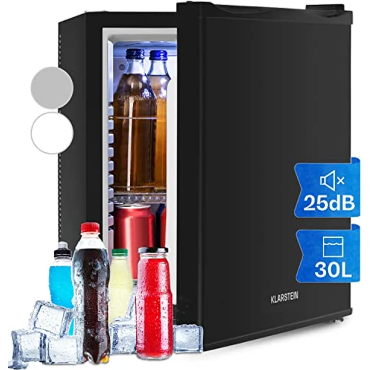 Klarstein Mini Kühlschrank 30L, leiser Skincare Kühlschrank für Getränke & Kosmetik, verstellbare Ablagen, 5-15°C, ideal für kleine Räume – Bild 1