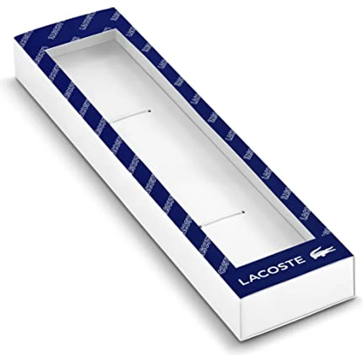 Lacoste Analog Quarzuhr für Jungen mit Silikonarmband, weißes Zifferblatt und schwarzes petit piqué Muster – Bild 5