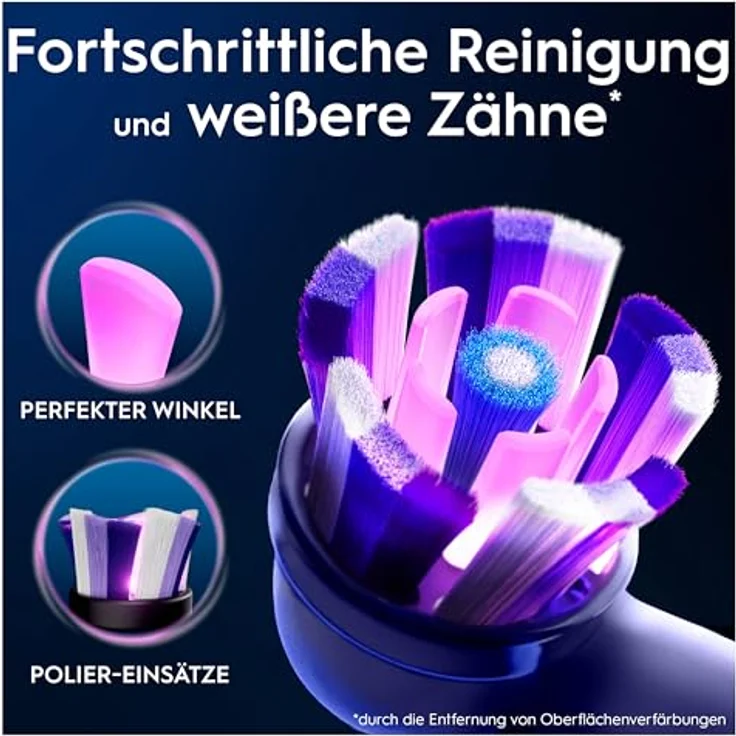 Oral-B Aufsteckbürsten Oral-B iO Strahlendes Weiss, fortschrittliche Plaque-Entfernung, Poliereinsätze zur Zahnaufhellung – Bild 3