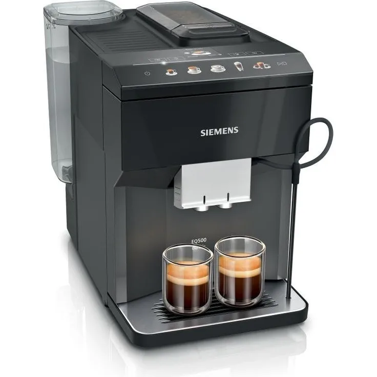 Siemens EQ.500 TP513R09, Kaffeevollautomat mit integriertem Mahlwerk, 15 Bar Pumpendruck, Schwarz