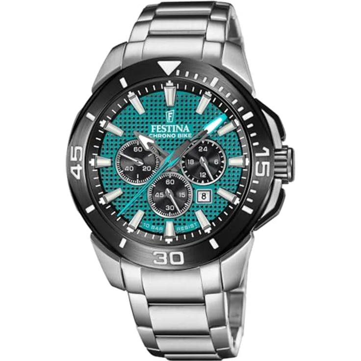 Festina Herren Uhr Chrono Bike F20641/3 Edelstahl, Grün – Bild 5