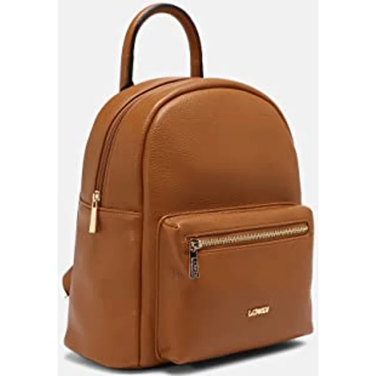 L.Credi Budapest City Rucksack, 28 cm, Kunstleder, braun, 28 x 13 x 23 cm – Bild 7