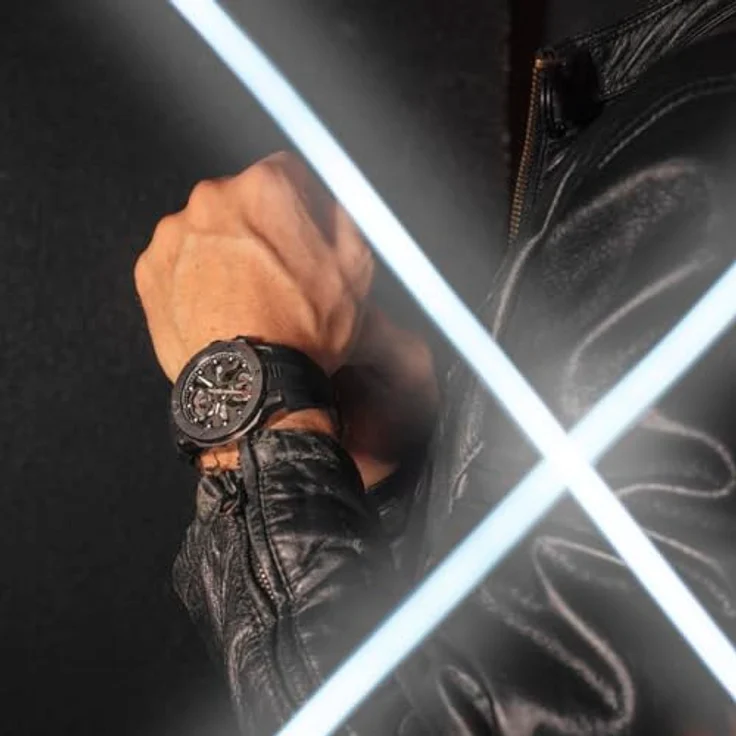 Lotus Herren-Armbanduhr Chronograph Vortex Schwarz 18943/6, Edelstahl beschichtet, Mineralglas, Silikonarmband – Bild 2