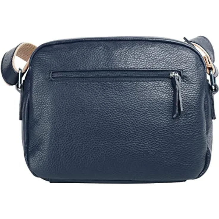 Samantha Look Umhängetasche, Damen Leder, 100% Rindleder, Made in Italy, 22 x 26 x 7 cm, verstellbarer Schultergurt – Bild 5